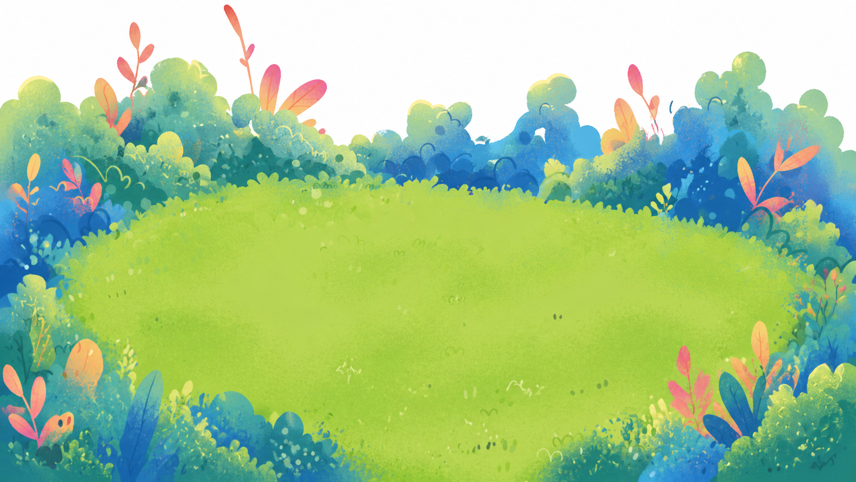 生成完整的草丛，保持参考图的配色