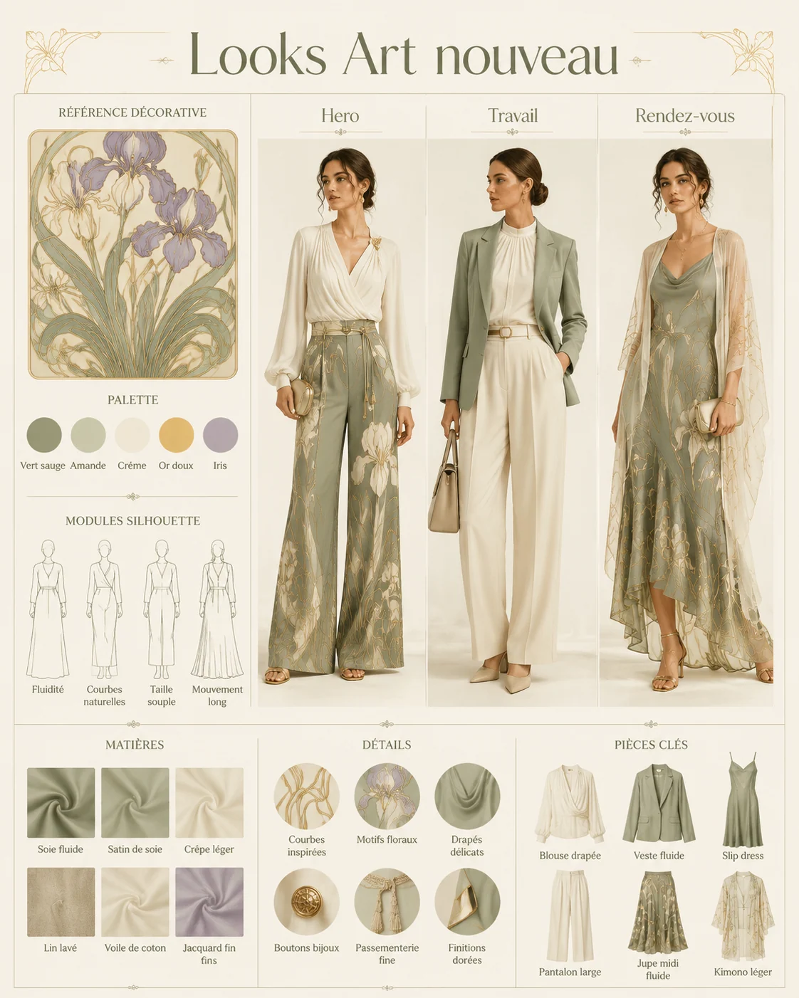 Heritage Fashion Board: Art Nouveau Couture Looks