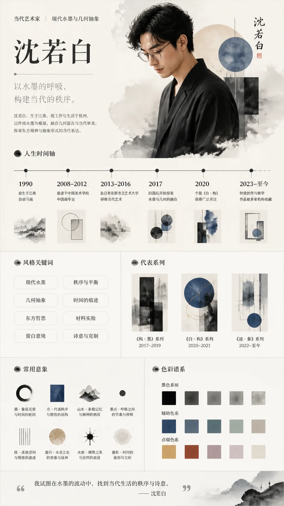 艺术家人生与风格信息图示例