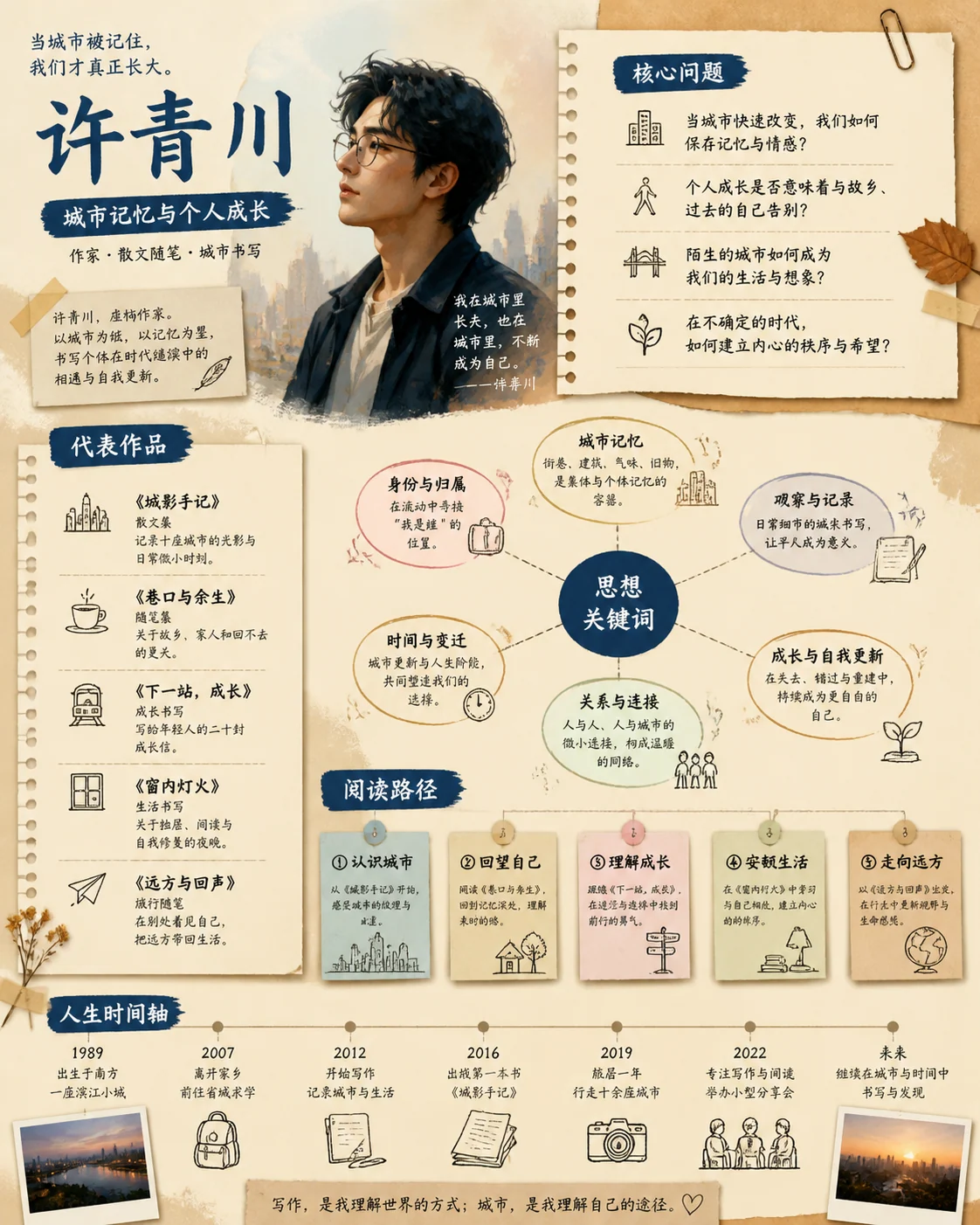 作家思想地图信息图示例
