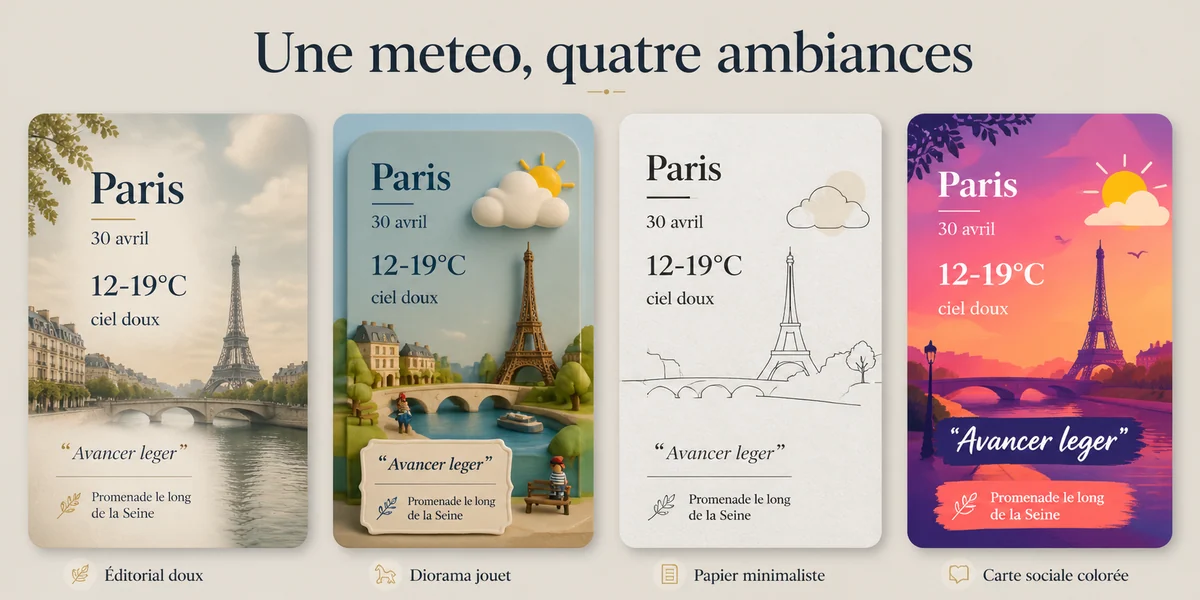 Exemple de carte météo quotidienne