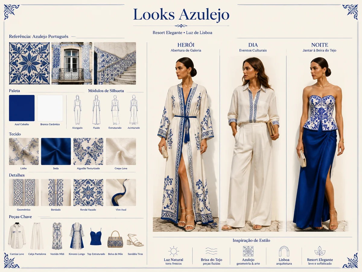 Heritage Fashion Board: Azulejo Resort Looks