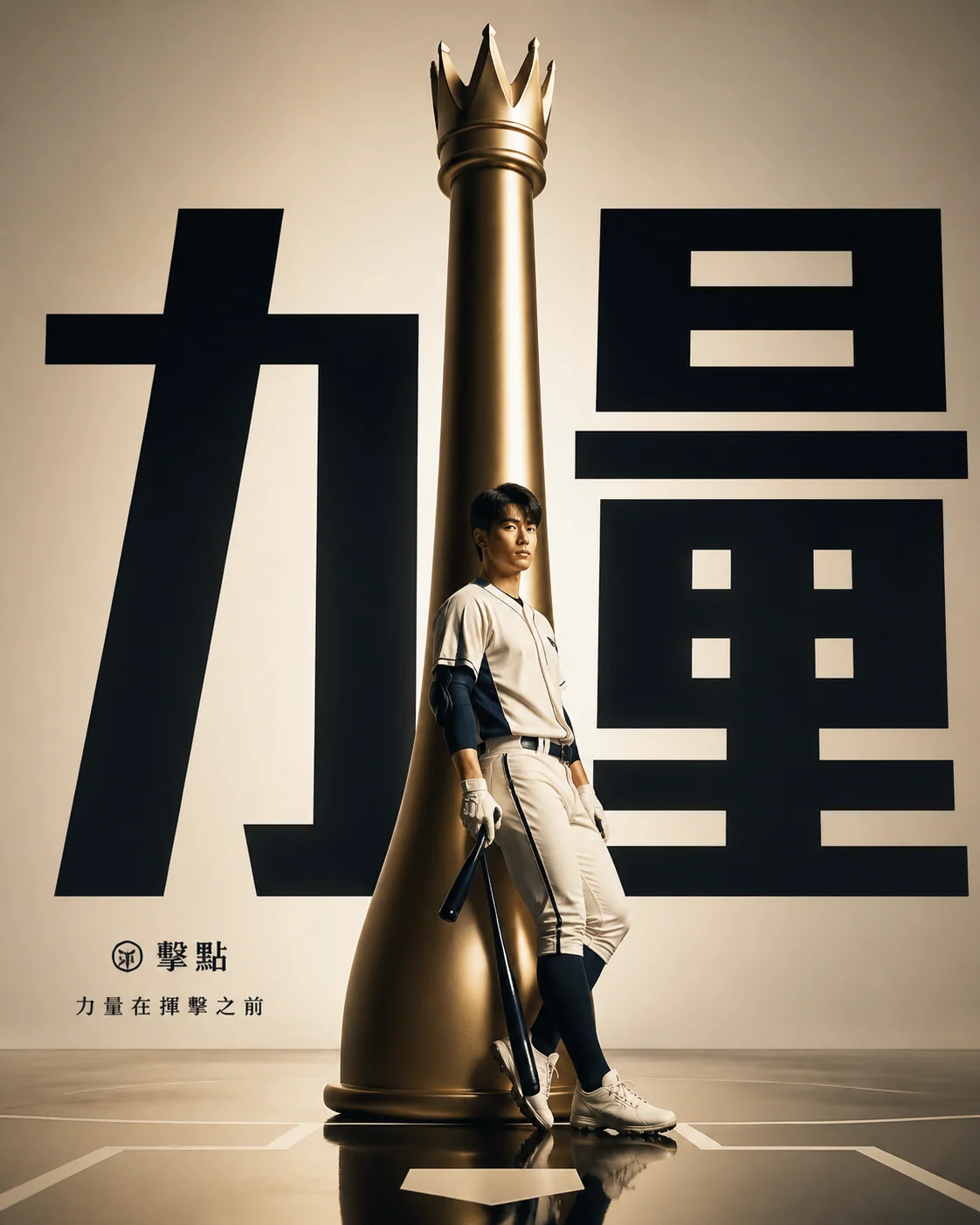繁體中文棒球力量主題高端海報