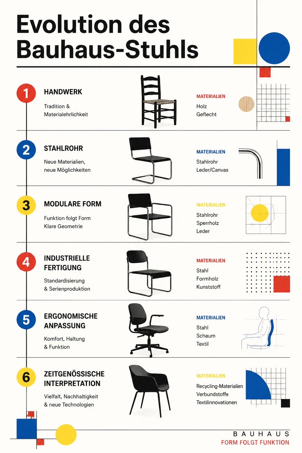 Bauhaus chair evolution infographic sample