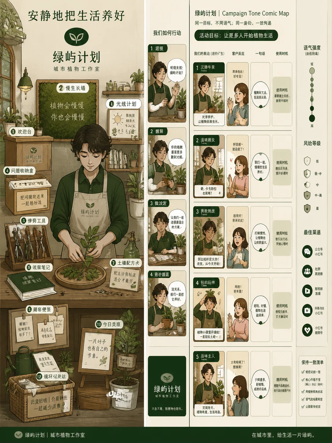 Brand personality room scene infographic 示例图