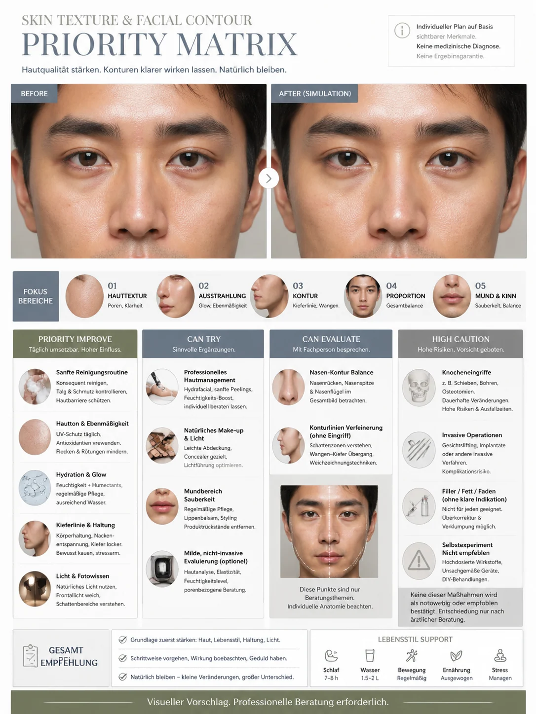 Brow and eye facial aesthetic detail report sample