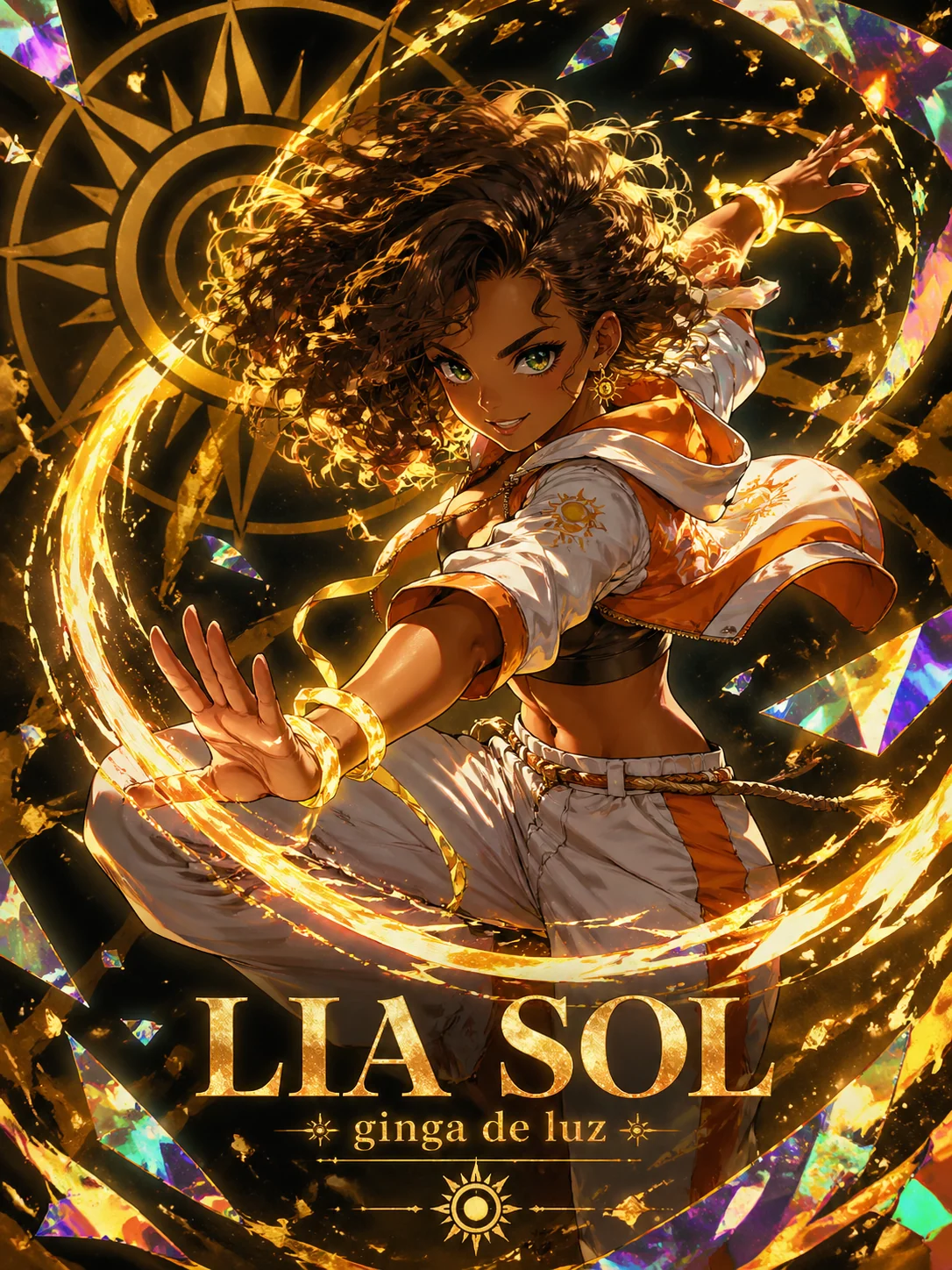 Cartao holografico de personagem original em portugues