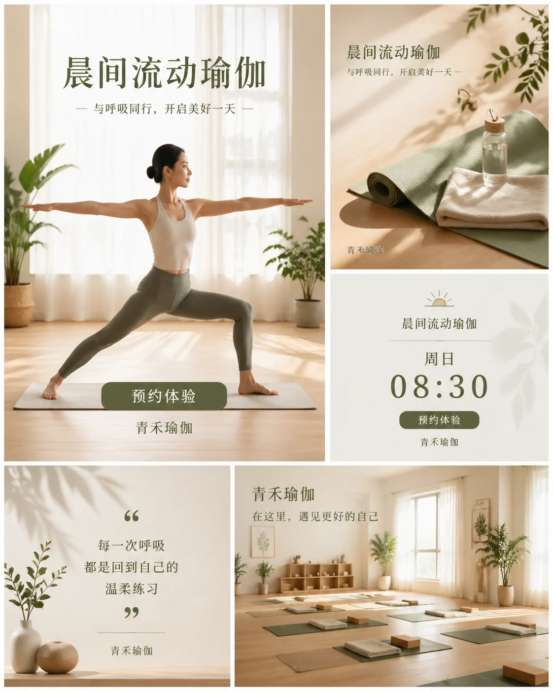 Exemple visuel de campagne yoga: Chinese Yoga Course Poster
