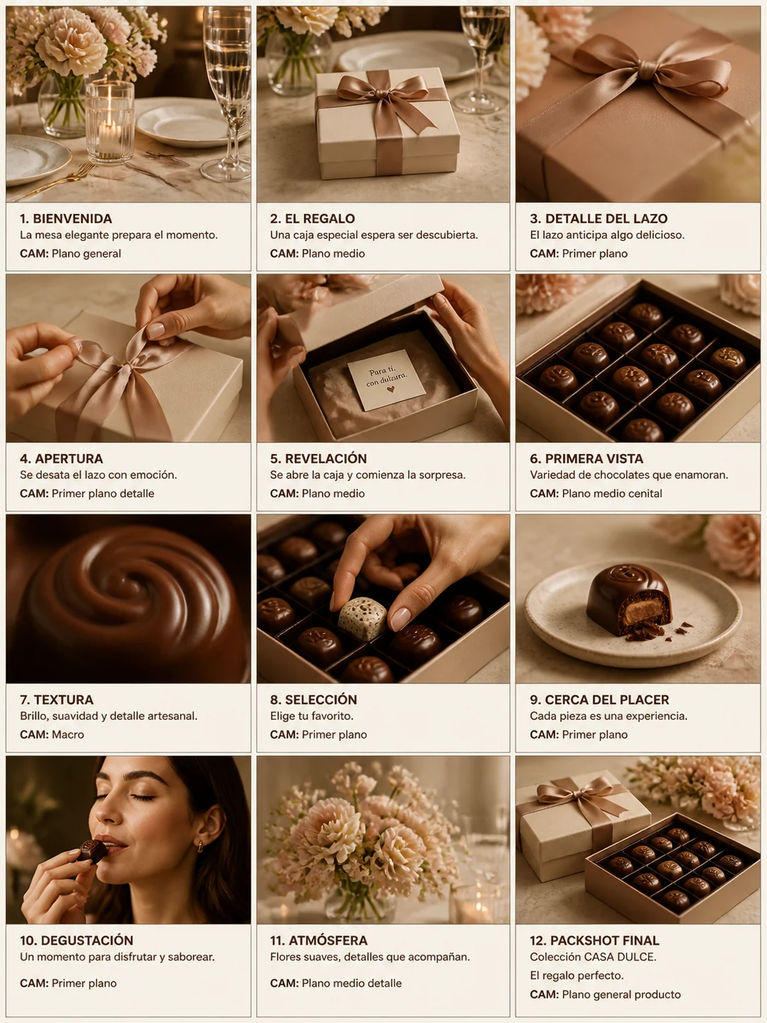 Image d'exemple : Storyboard chocolat