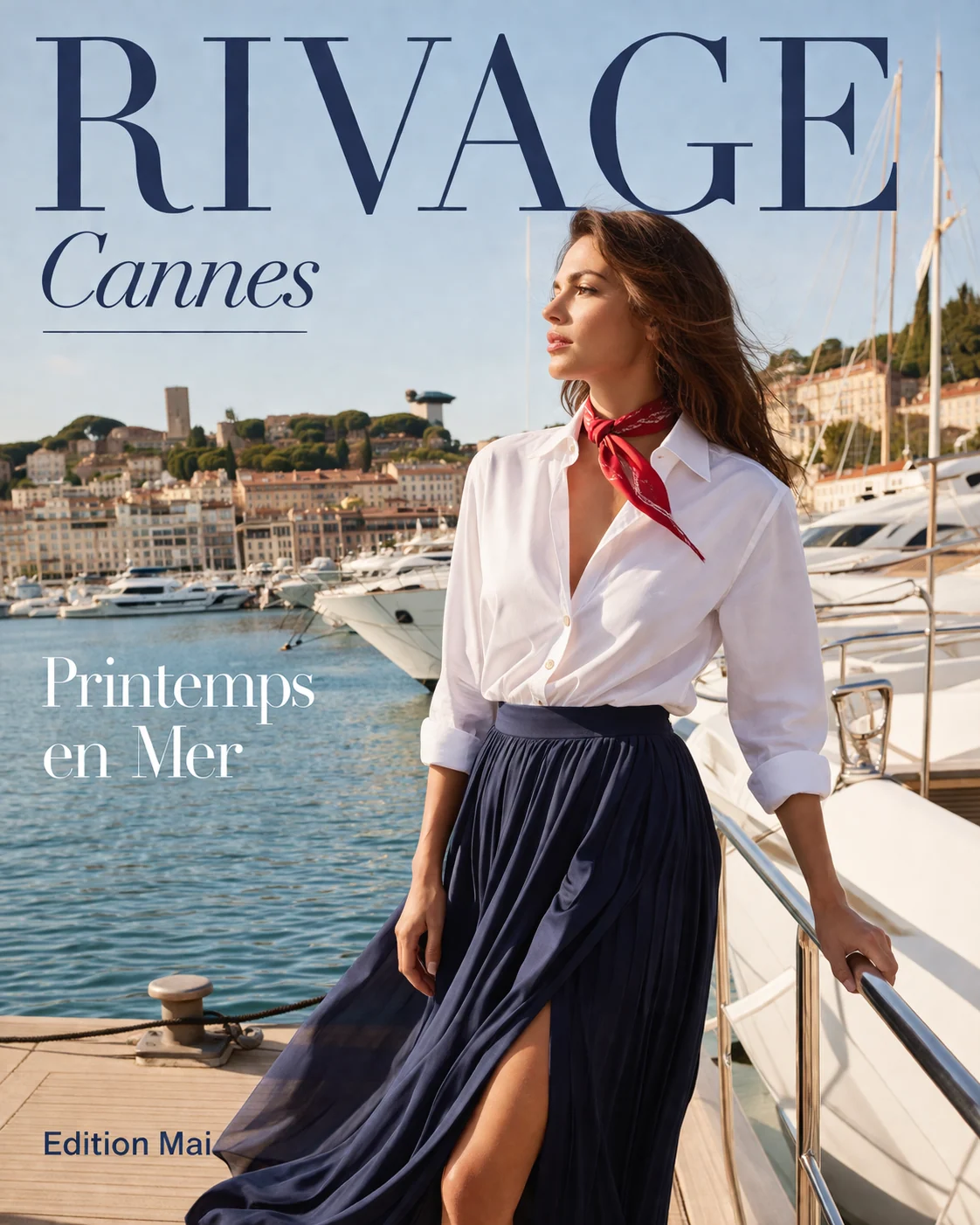 City harbor editorial cover sample