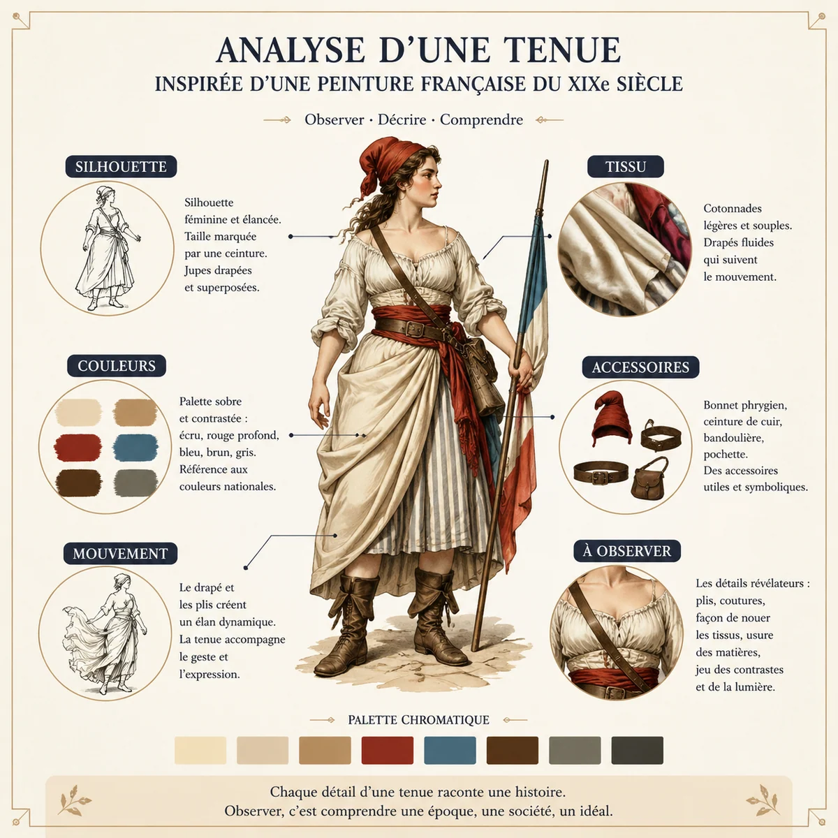 Educational dress analysis card based on a public-domain artwork