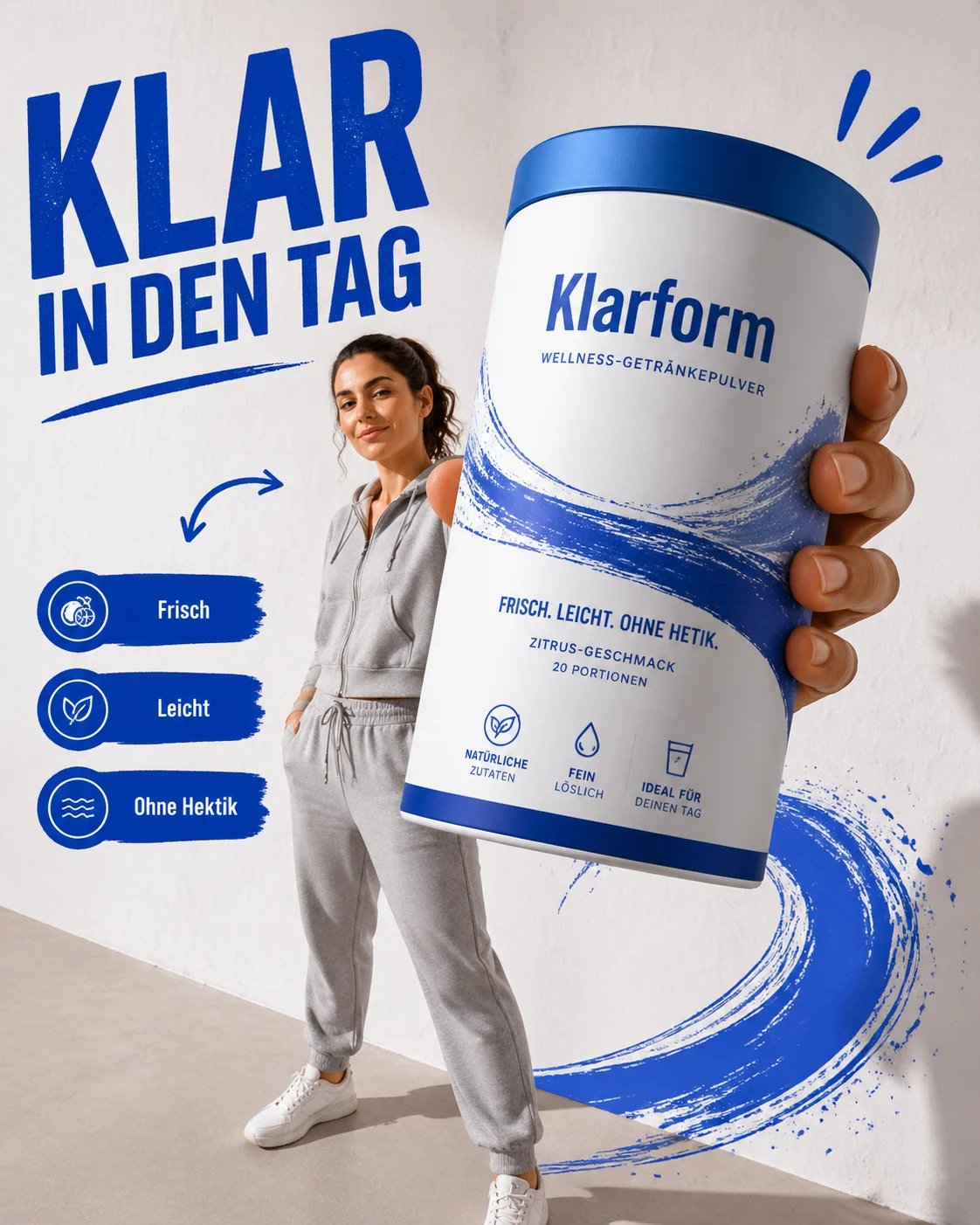 Clean product packaging hero advertisement