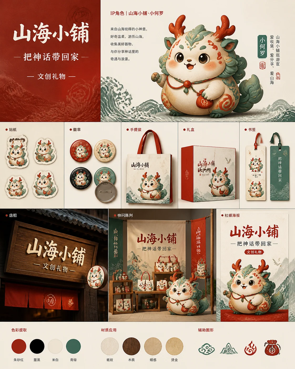 文化零售 IP 品牌提案板示例