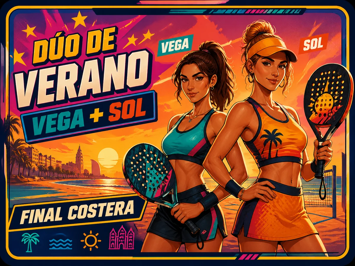 Spanish beach sports duo team promo sample