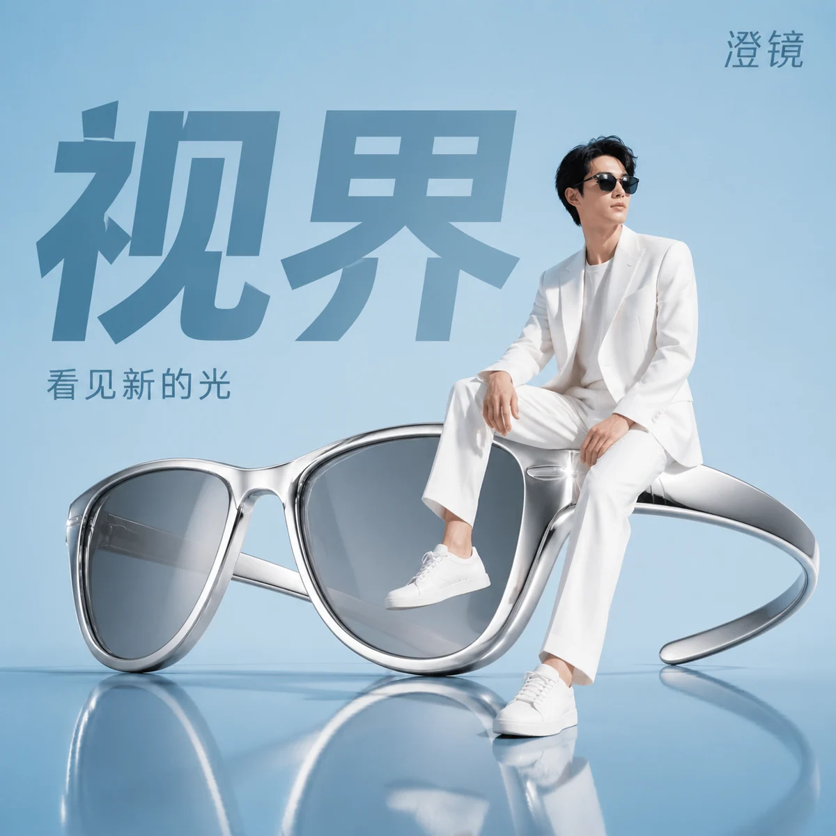 Oversized eyewear sculpture campaign sample