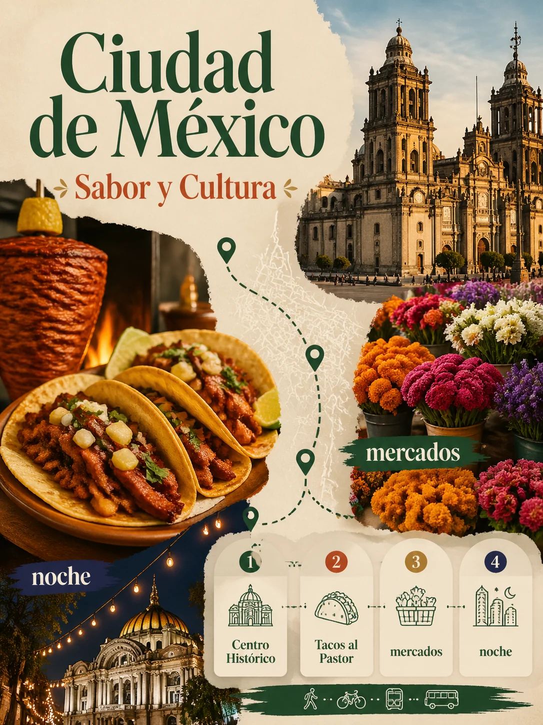 Food and culture city collage sample