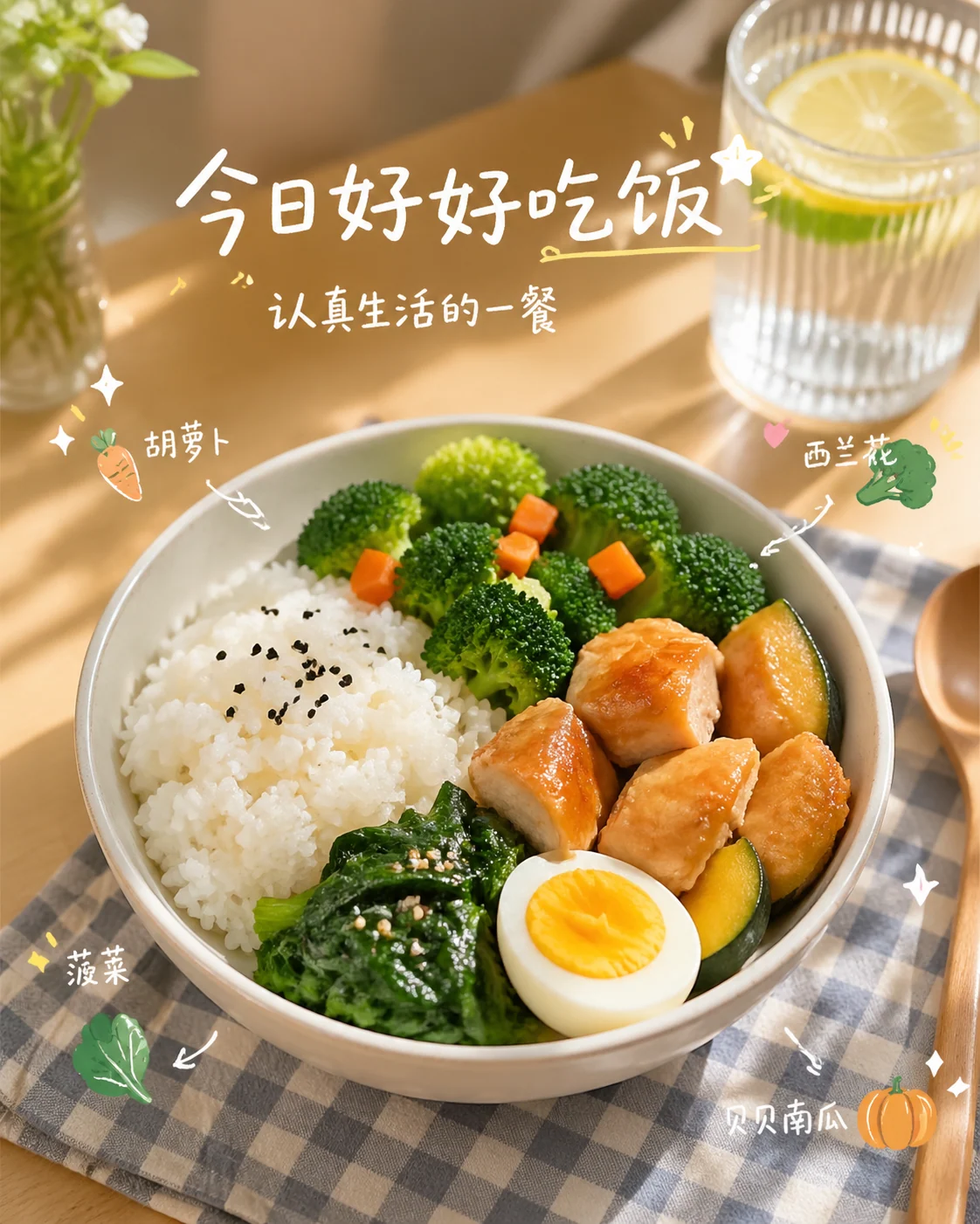 美食照片智能修图和花字示例