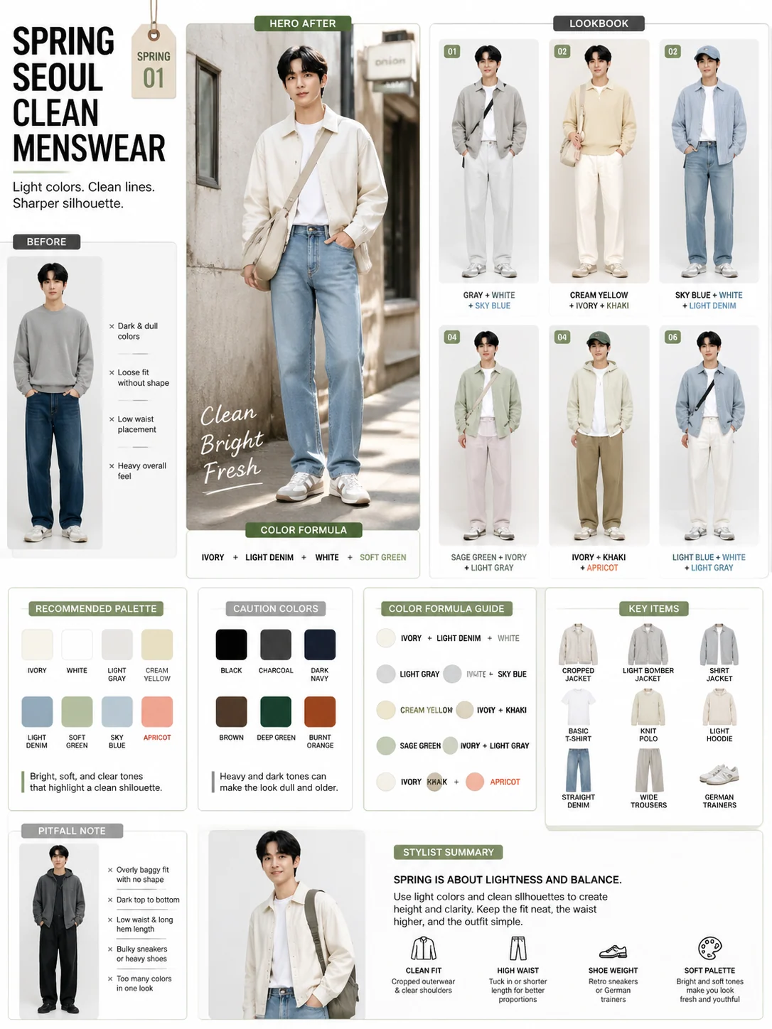 Guía menswear coreana generada con GPT Image 2