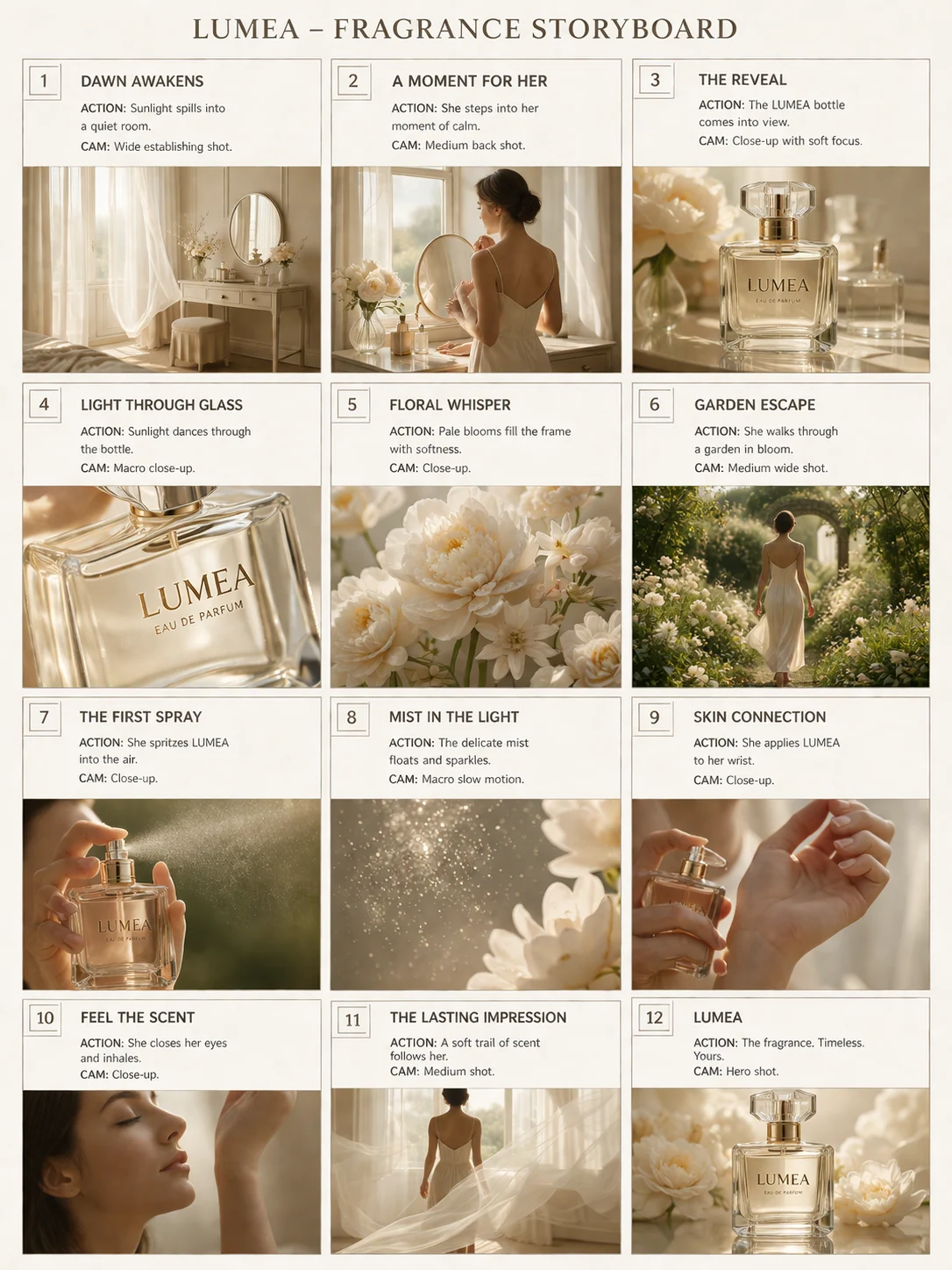 Image d'exemple : Storyboard parfum
