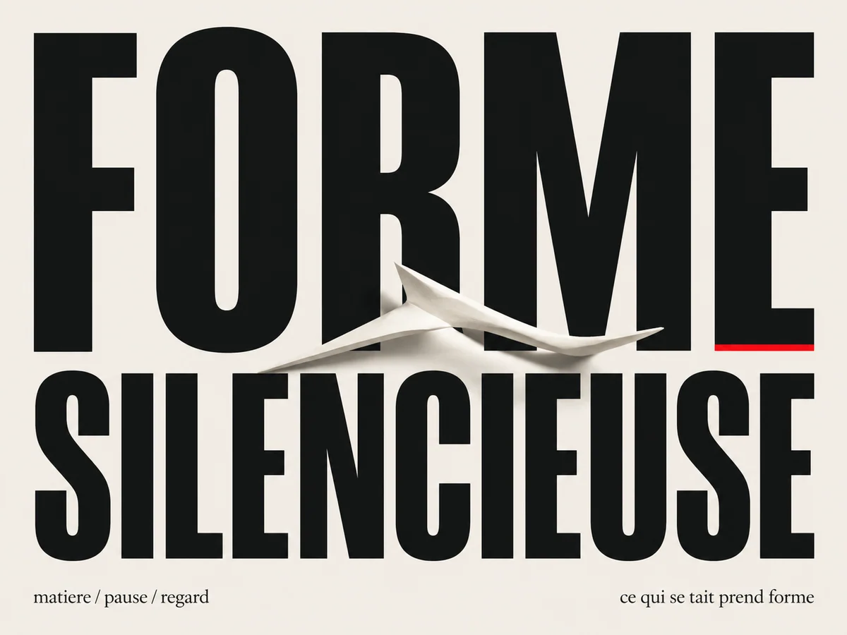 Affiche francaise de galerie avec grande typographie