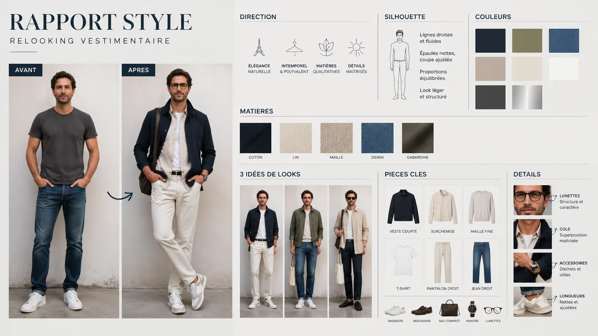 Rapport francais de relooking vestimentaire parisien