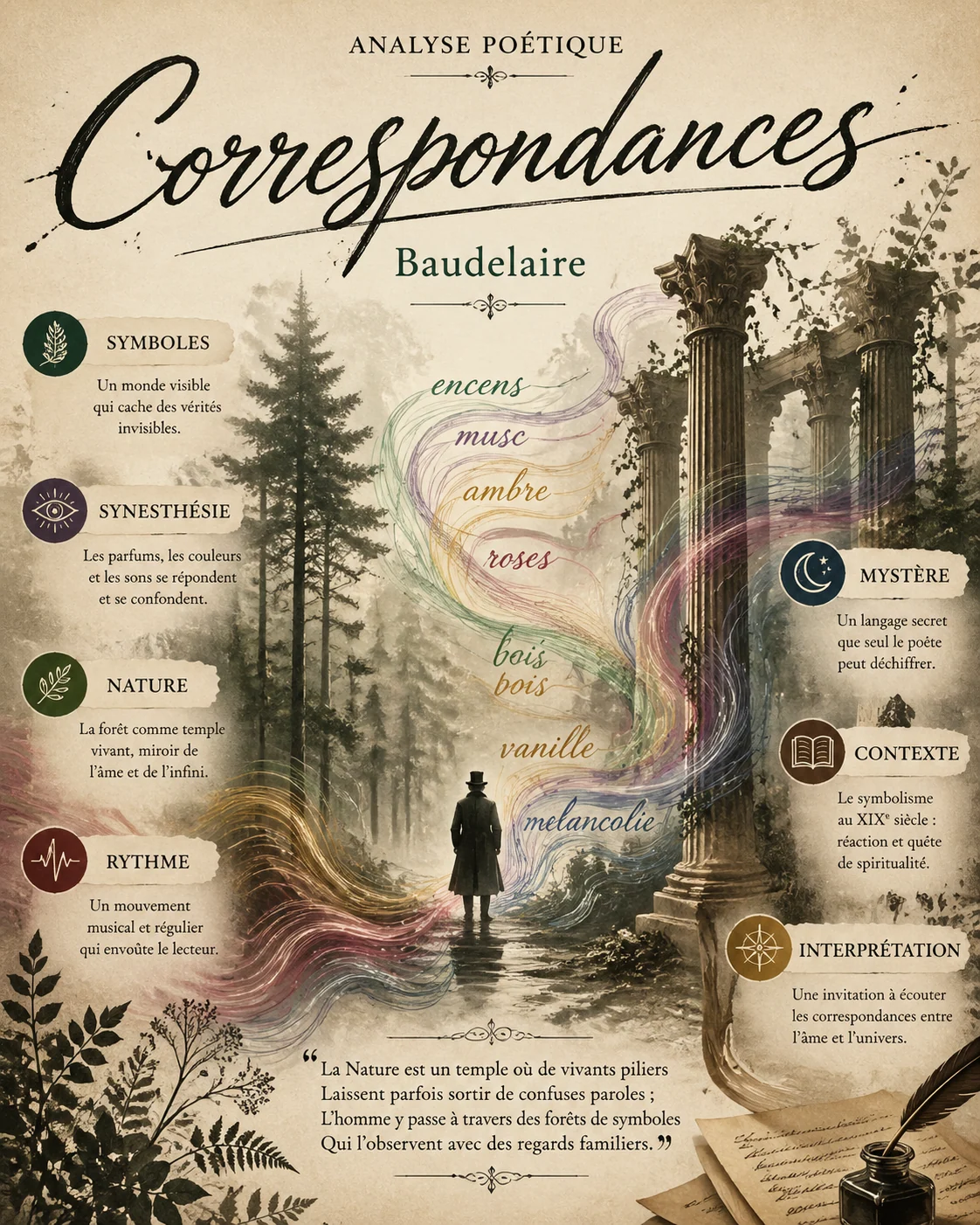 Exemple d'affiche d'analyse poetique en francais