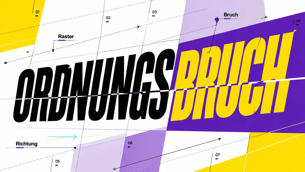 Deutsches Perspektiv-Typografieposter Beispiel