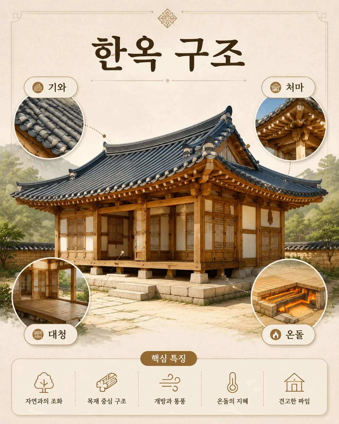 韓屋建築卡