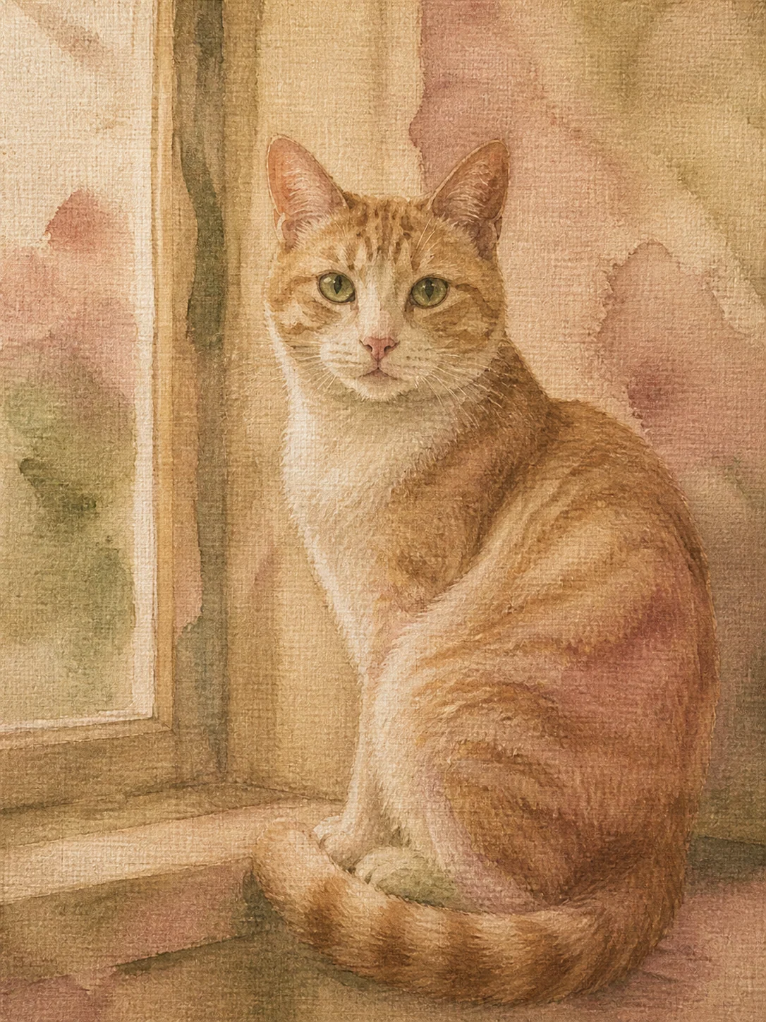 Plant dye pet canvas portrait sample