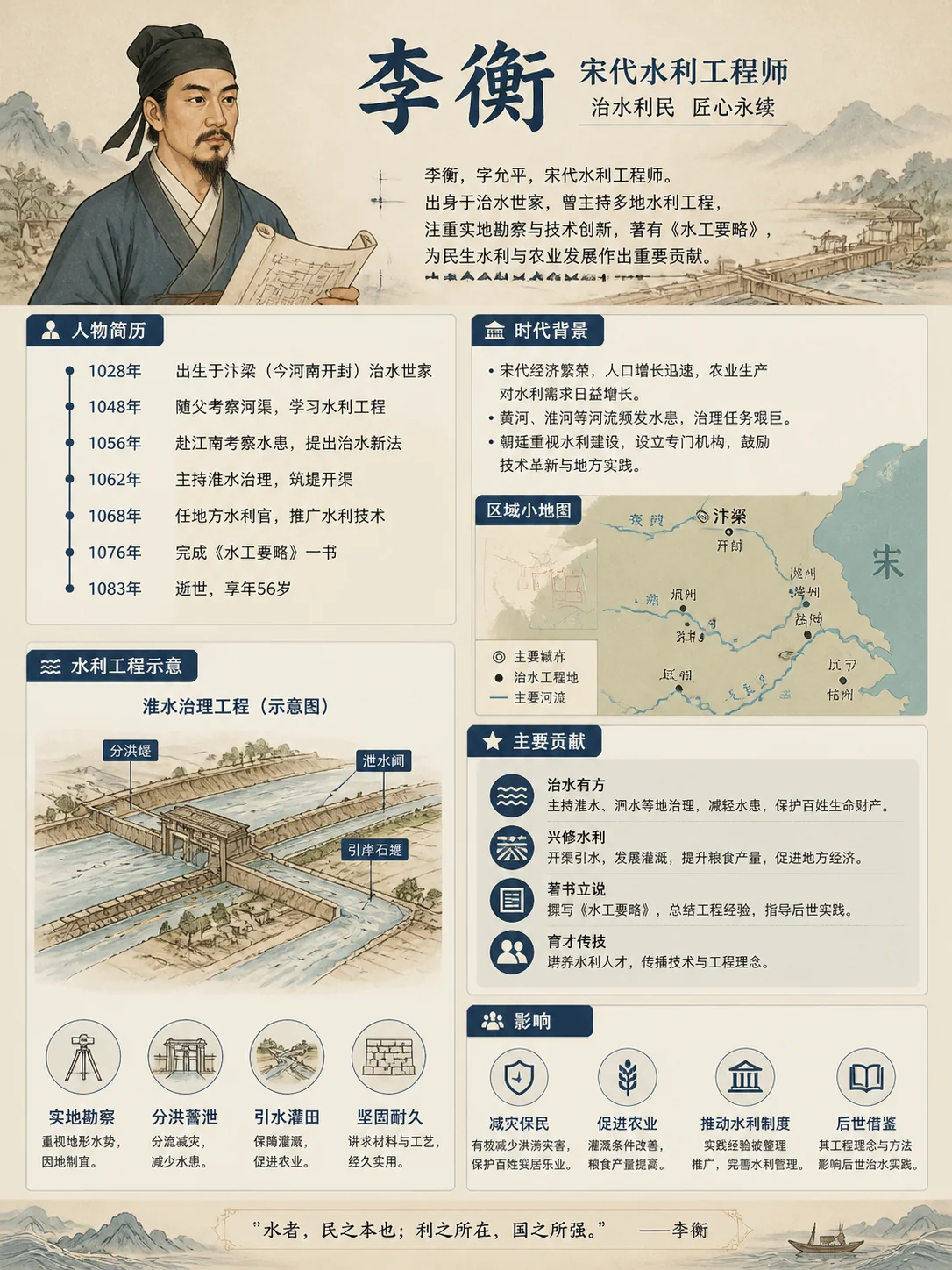 历史人物课堂简报信息图示例