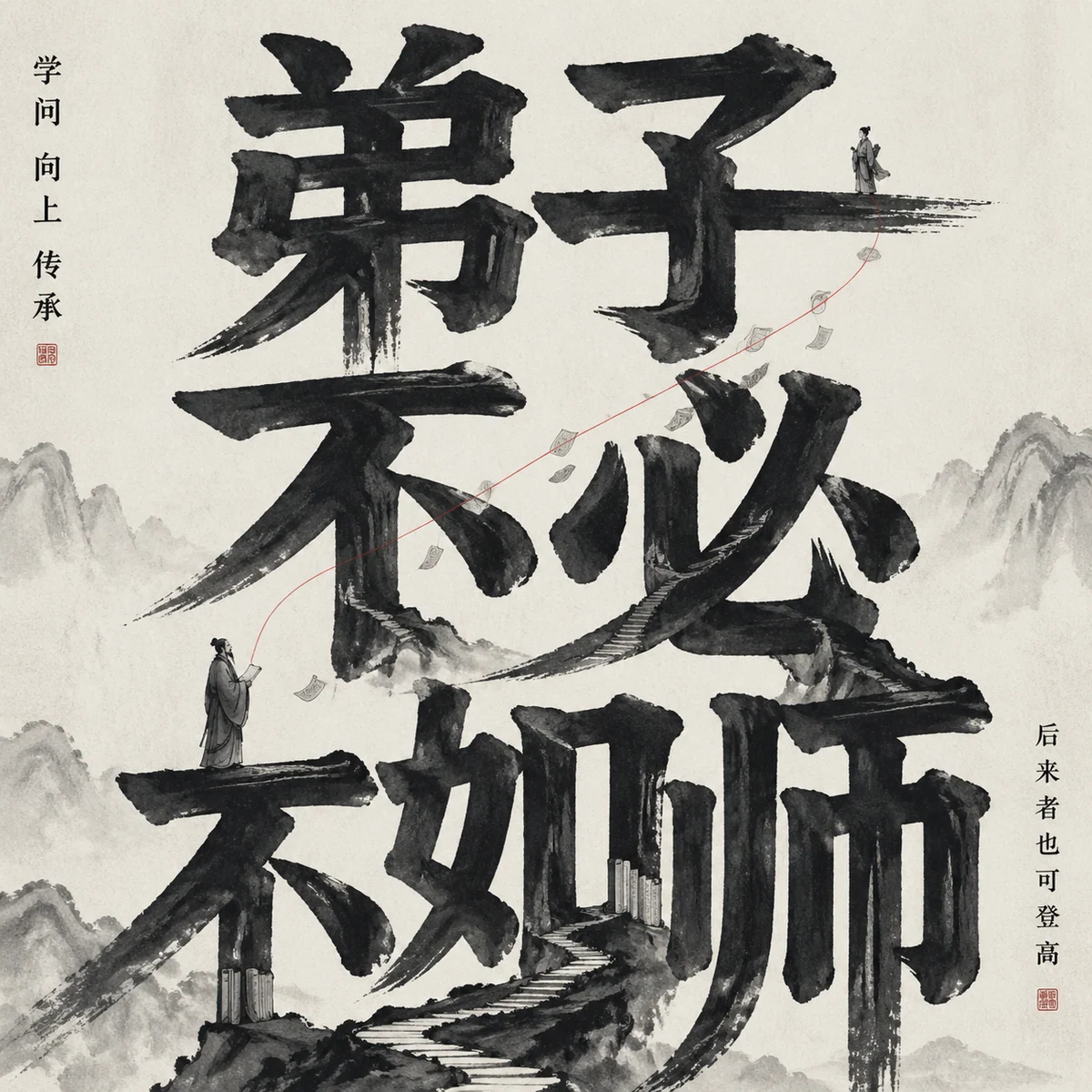 简体中文水墨大字报海报示例