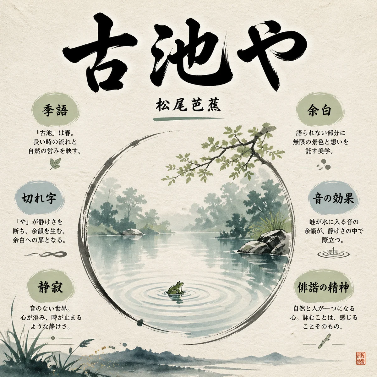 日本語俳句解析ポスター例