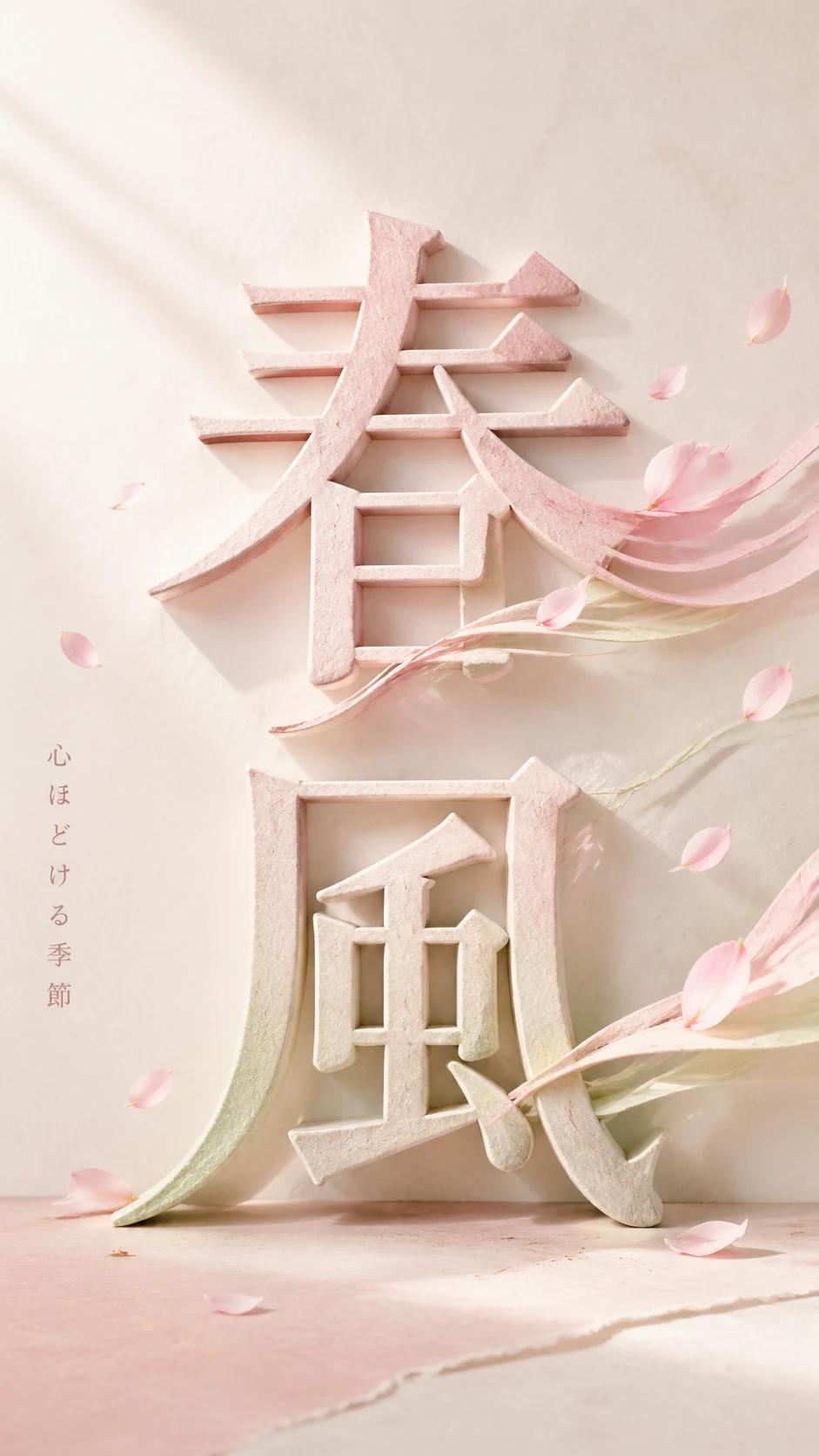 日本語の季節言葉タイポグラフィポスター例