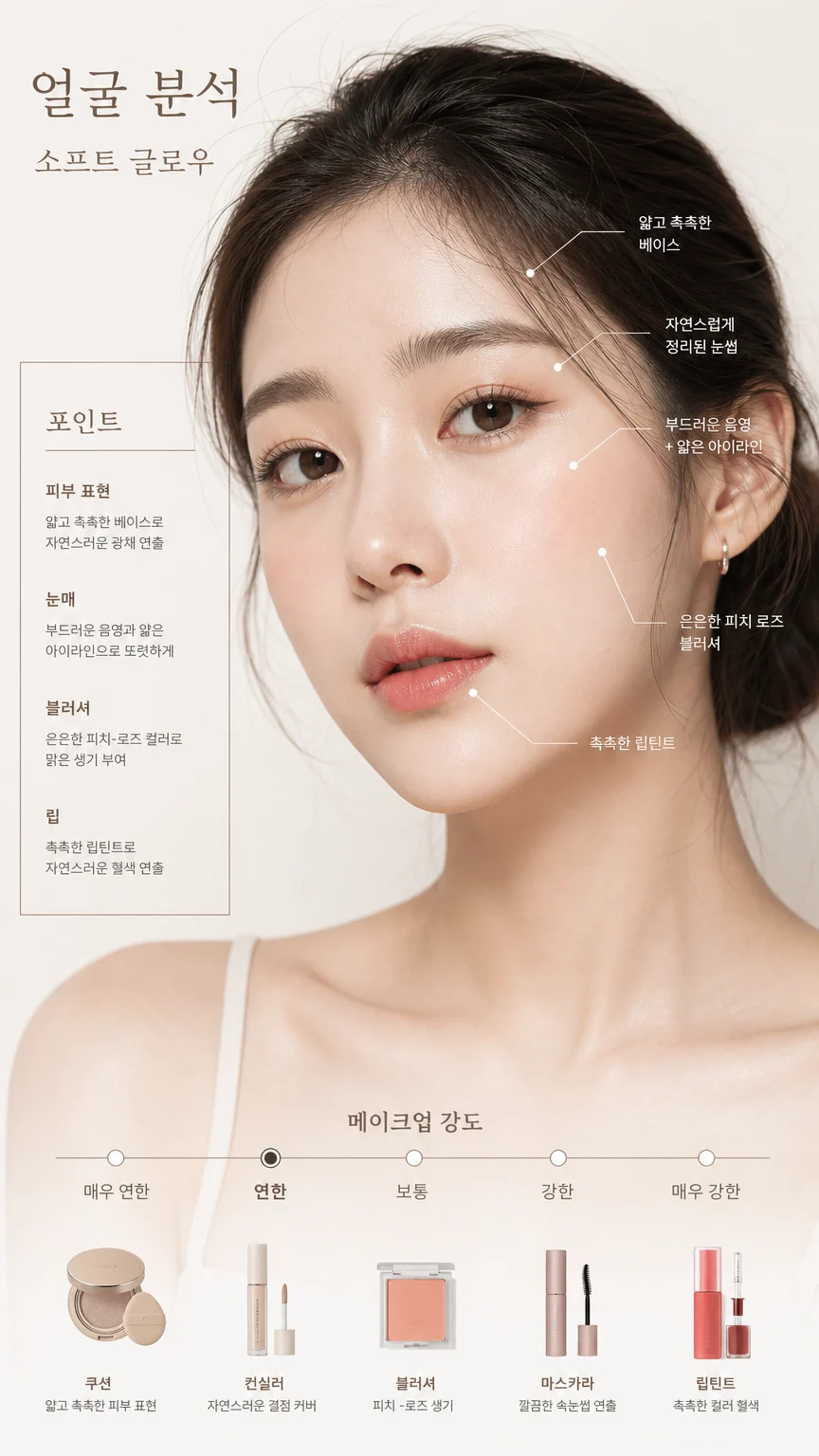 K-Beauty soft glow makeup guide sample