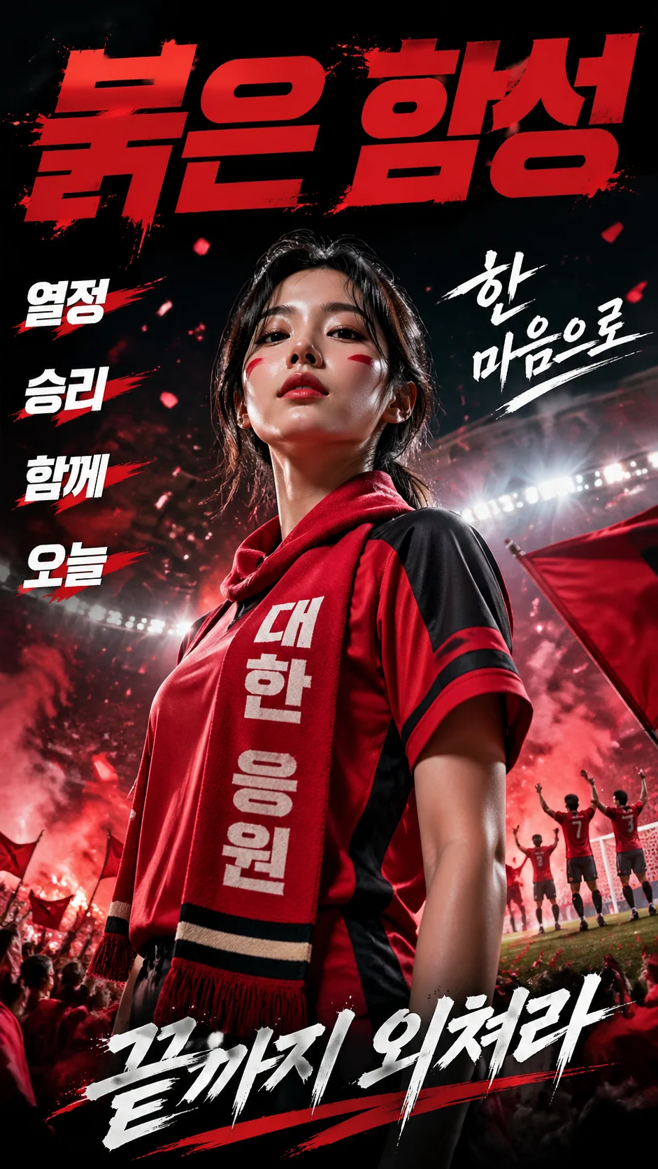 Korea Rote Welle Poster