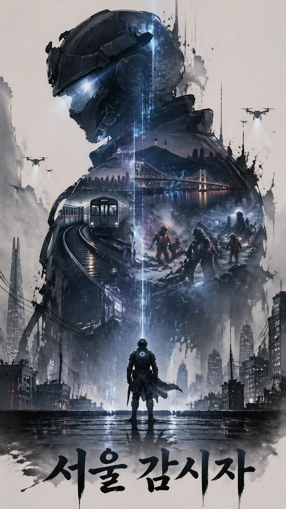 한국어 사이버 수호자 캐릭터 포스터 예시