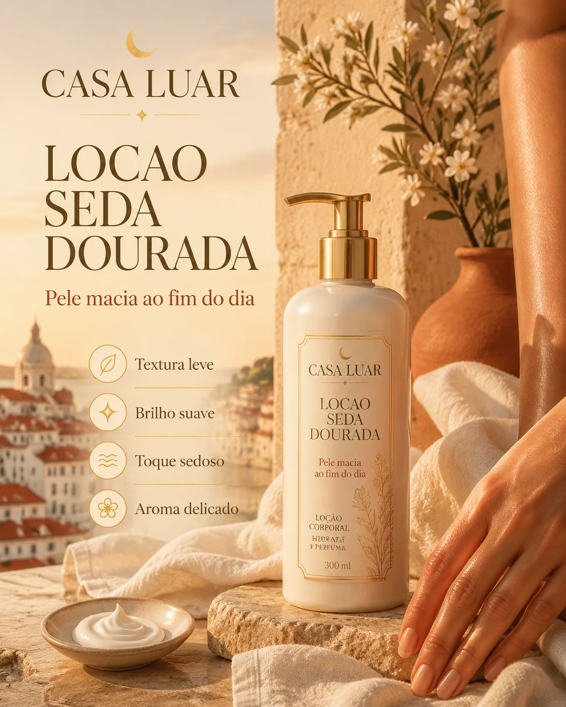 Anuncio portugues de locao corporal premium