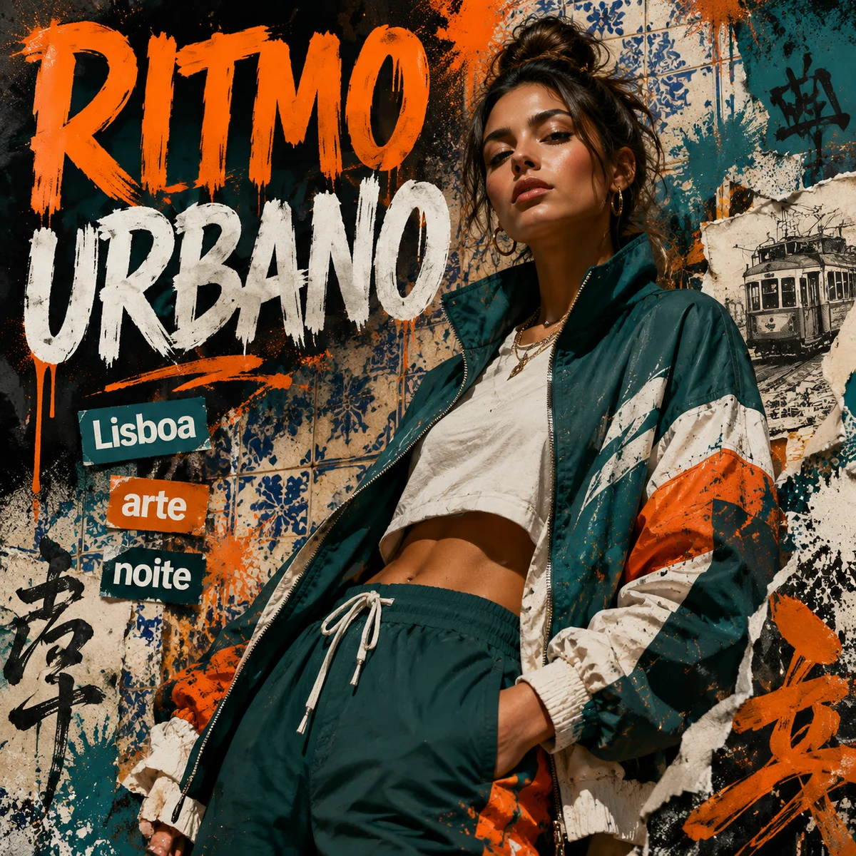 Beispiel für ein Graffiti-Fashion-Porträtposter