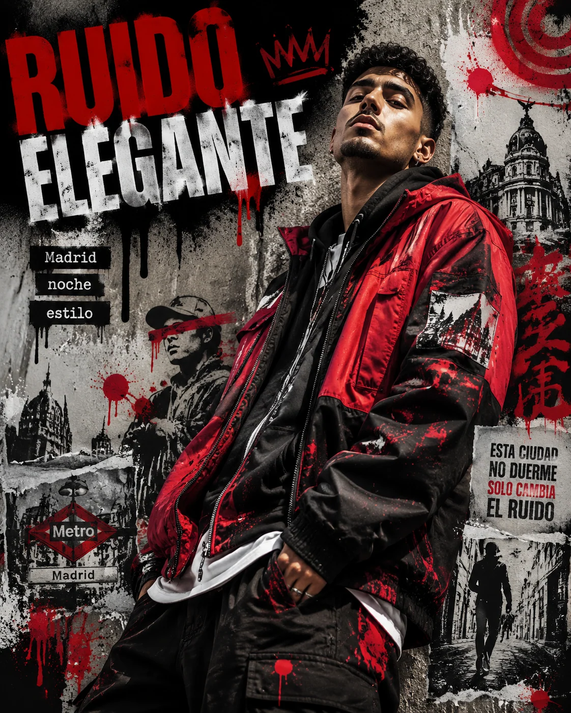 Beispiel für ein Graffiti-Fashion-Porträtposter