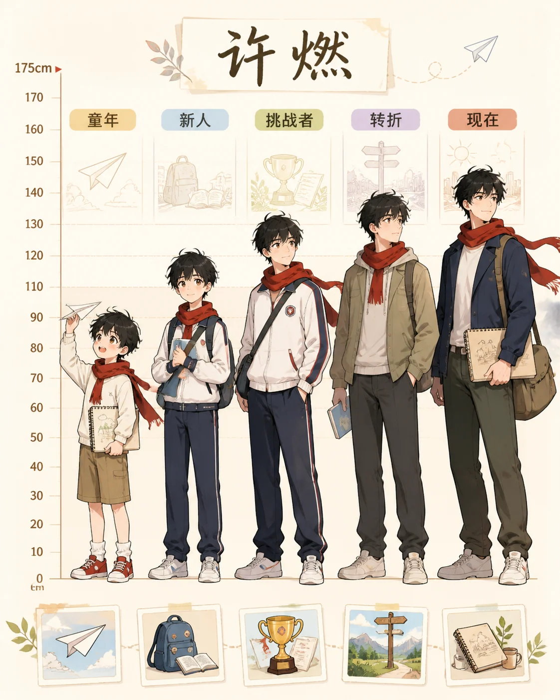 漫画主角成长设定图示例