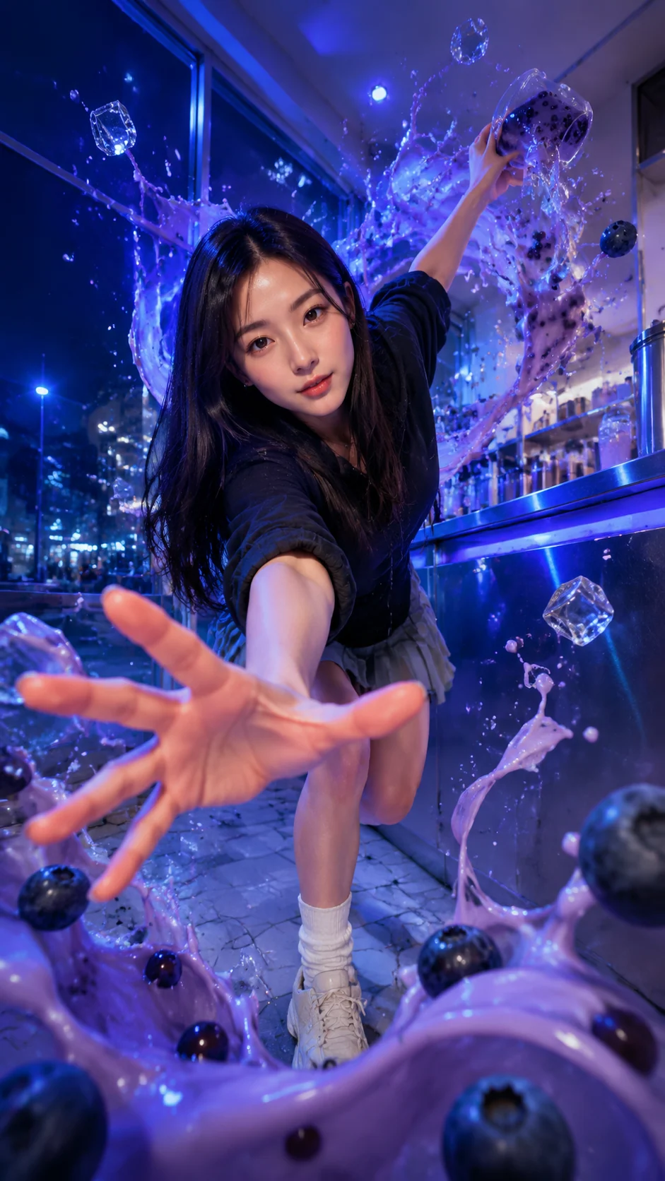 말차 밀크티 액션 샘플 이미지