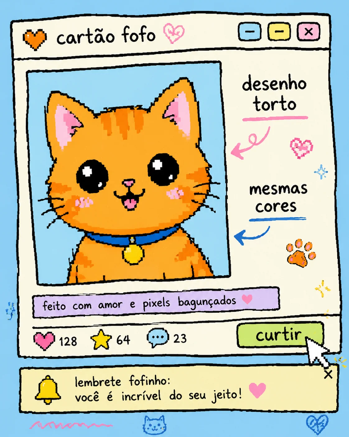 Messy pet card redraw sample
