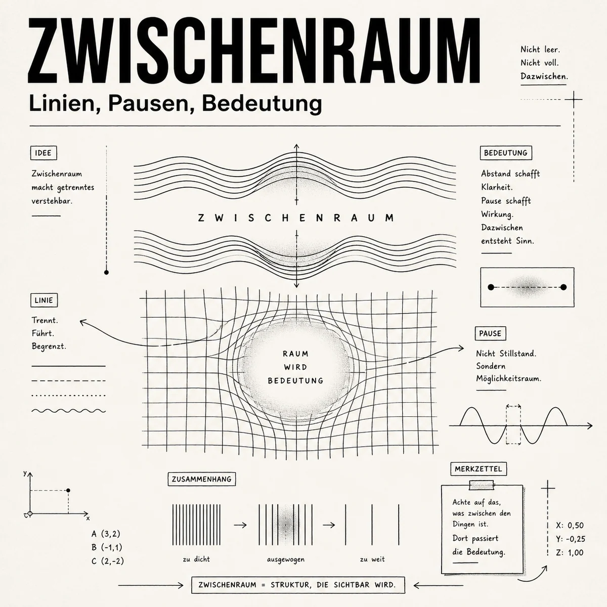 German monochrome optical line essay poster sample