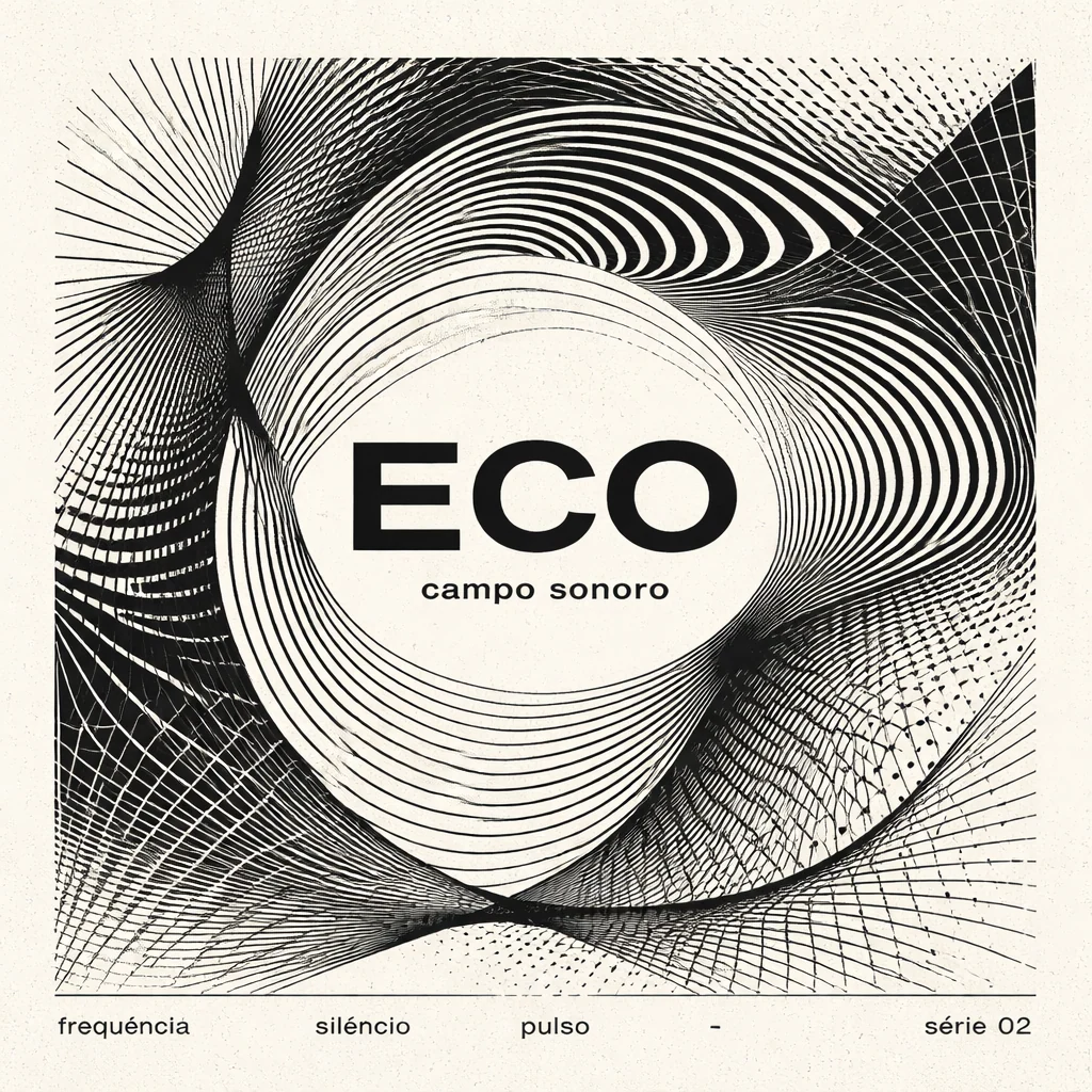 Monochrome moire album cover concept poster