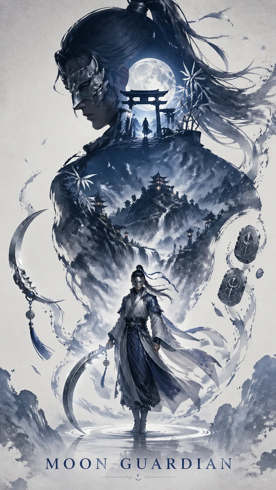 Mythic guardian double exposure character poster sample