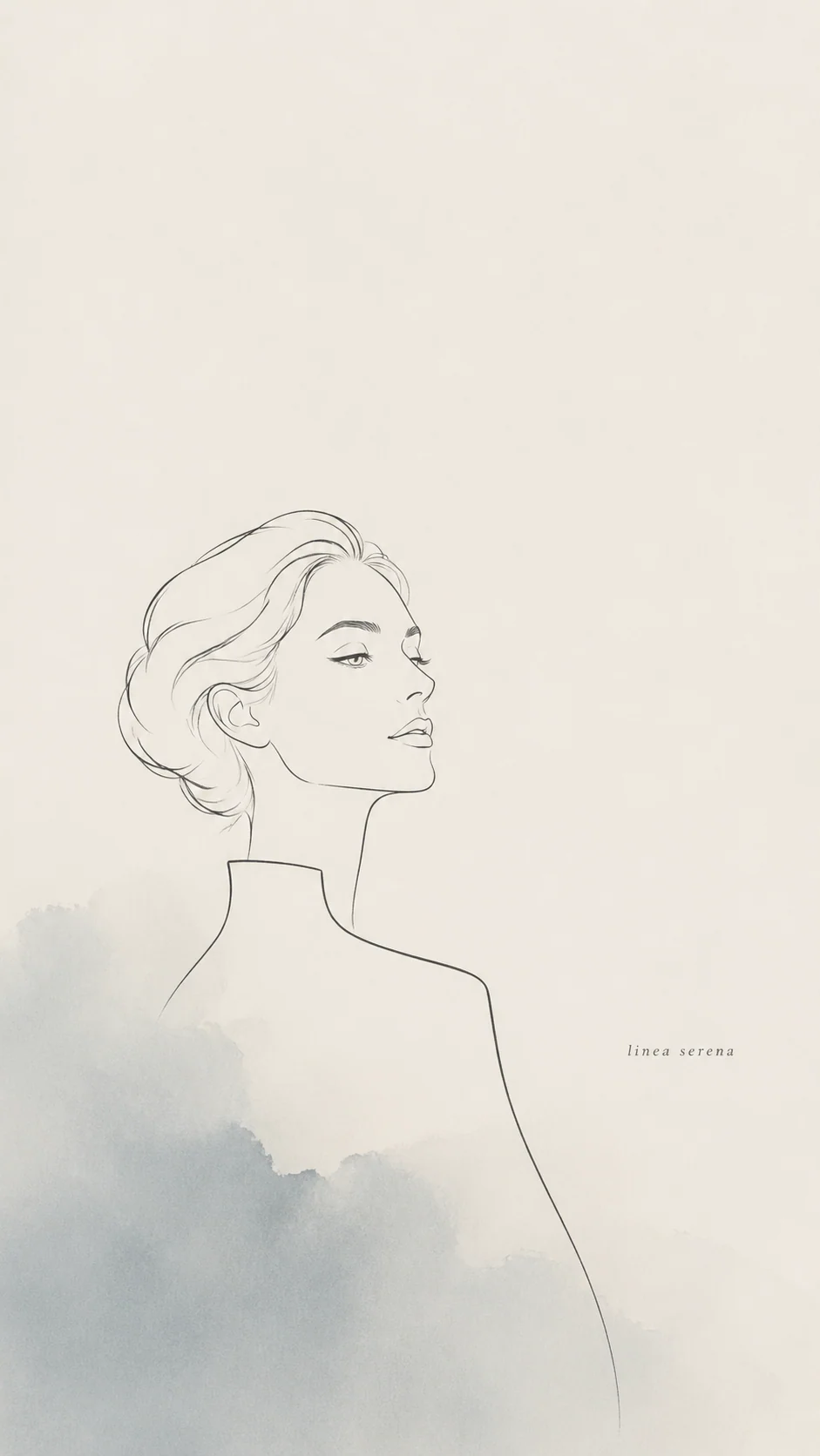 Retrato de heroina con espacio negativo y linea de alta moda