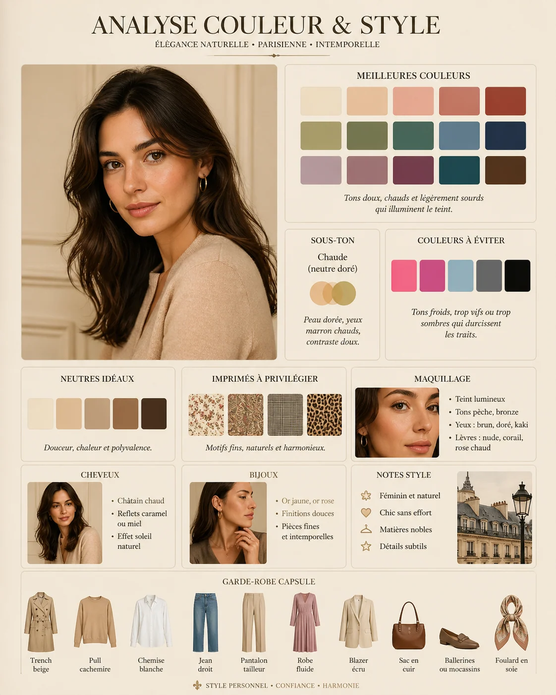 Tableau francais d'analyse couleur et style editorial