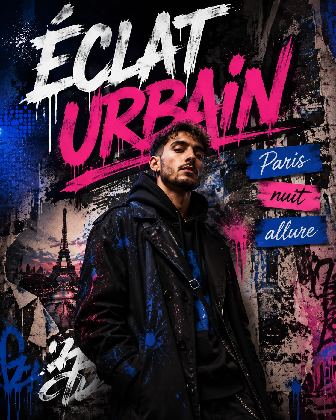 Beispiel für ein Graffiti-Fashion-Porträtposter