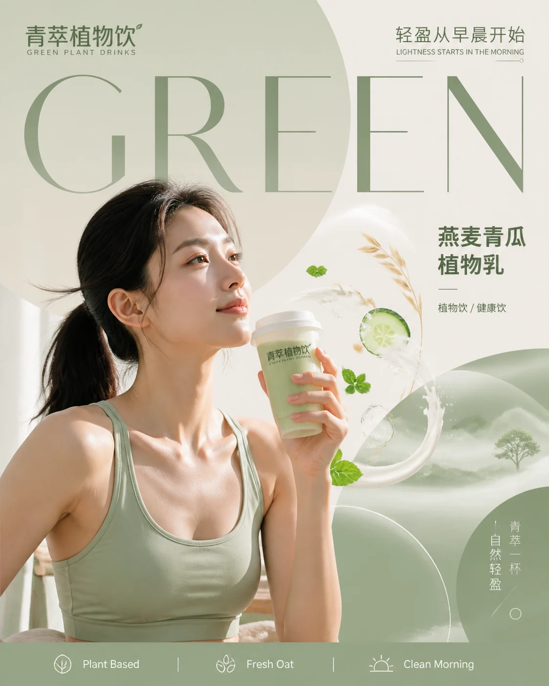 植物饮健康 Campaign 海报示例