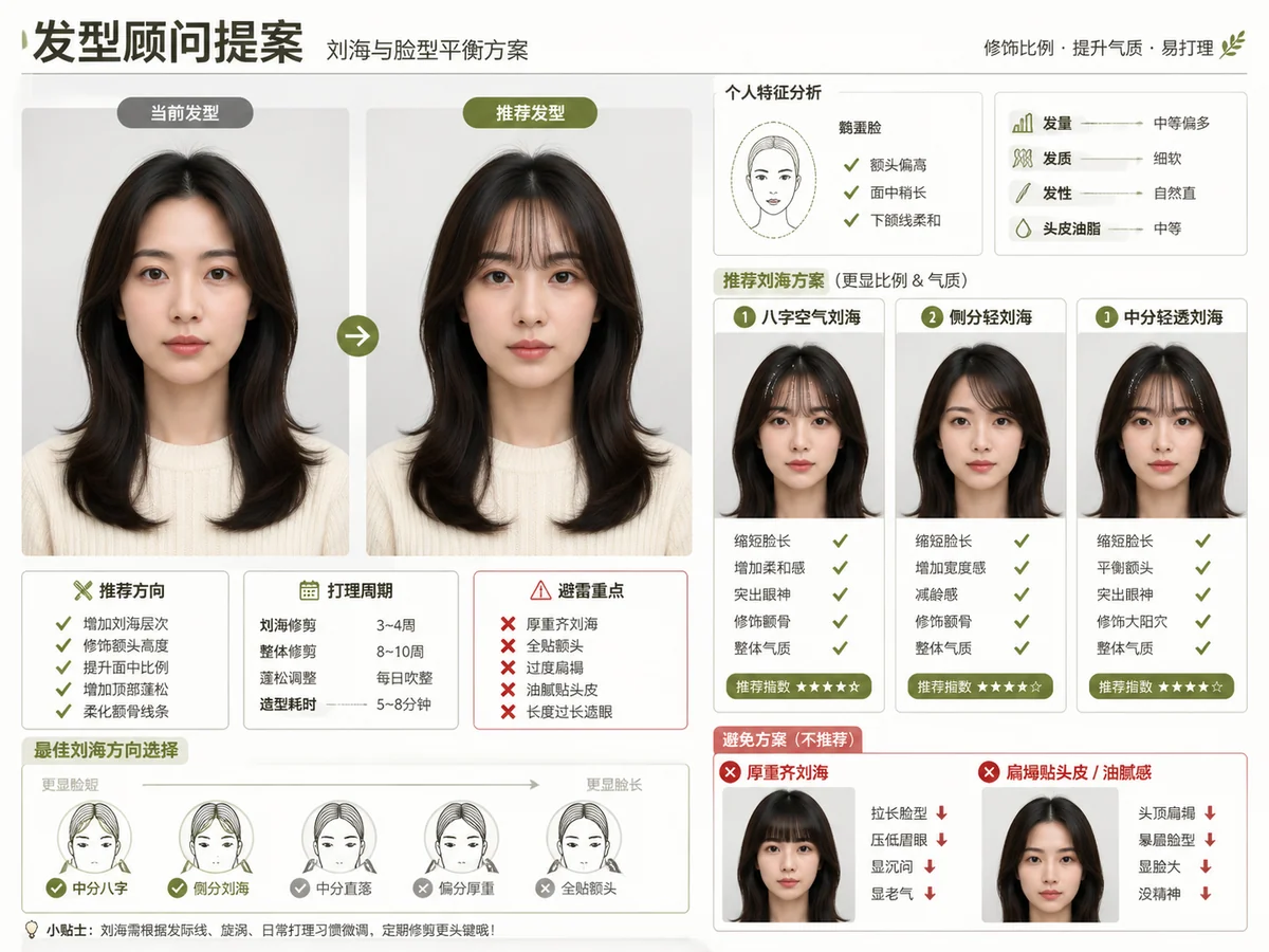 Salon hairstyle consultation board sample